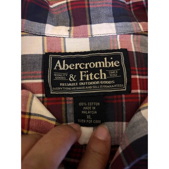 Abercrombie & Fitch Short Sleeve Button-Down Shirt XL Western Cowboy Preppy - Picture 5 of 9